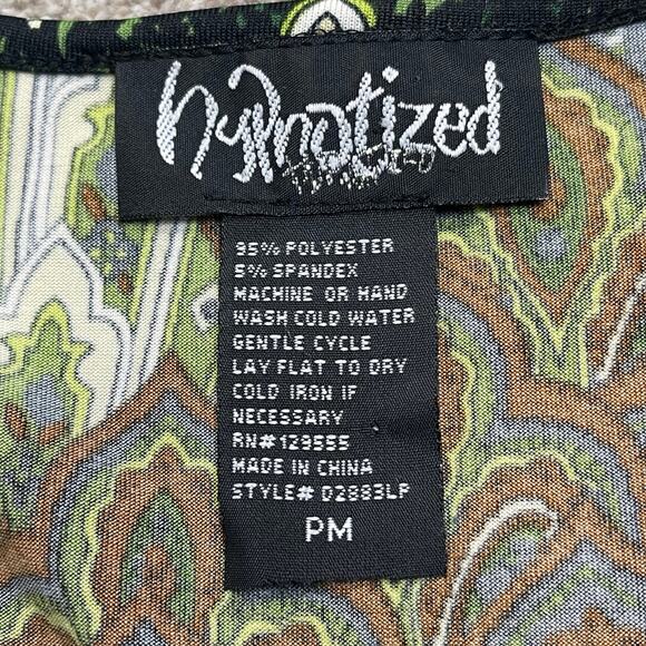 Vtg 00s Y2K Peacock babydoll Festival Flutter Sleeve Paisley Maxi Flowy Dress M - Picture 6 of 9